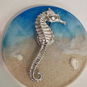 Genuine Vintage "1960s" Sterling Silver "Seahorse" Brooch